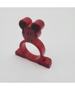 Vintage MCM Mickey Mouse Red Bakelite Napkin Ring Mid Century See photos! - $74.45 CAD