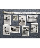 Vintage Military 8 BW Photos US Soldiers Philippines Locals Tents Views ... - £7.26 GBP