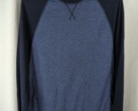 Tommy Bahama Men&#39;s Navy Heather Blue Pullover Raglan Shirt M medium long... - $11.87