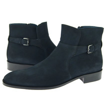 Alex D &quot;Dayton&quot; Zipper Suede Ankle Boot, Navy - £112.44 GBP