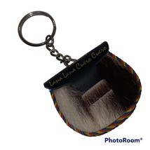 Bogota Colombia 3D Keychain Wool Leather Crafted Purse Double Sided Souv... - £7.76 GBP