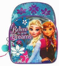 Disney Frozen Anna &amp; Elsa Full-Size 16 &quot; Zaino W/Opzionale Isolato Pranzo - £15.45 GBP+