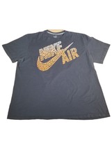 Nike Air Geometric Logo Size US 3XL Black Cotton T-Shirt Men&#39;s XXXL 430425-060 - £19.68 GBP
