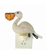 Pelican Bird Night Light Glass Beads Beaded Wire Beadworx Ocean Sea Beac... - $33.61