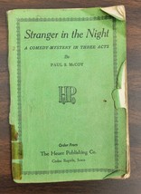 Paul S. McCoy: Stranger in the Night - Comedy-Mystery in 3 Acts 1945 Pla... - £8.96 GBP