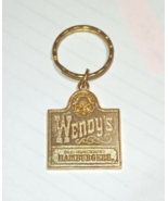 Gold tone/Brass Wendy&#39;s Old Fashioned Hamburgers, Keychain. 3-3/4&quot; X 1-1/2&quot; - $7.99