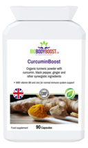 CurcuminBoost-ORGANIC Turmeric-Zinc-B6-Synergistic Herbals-Macronutrients-UK - £16.55 GBP