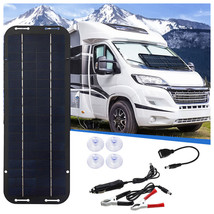 30W Solar Panel 12V Trickle Charger Battery Charger Kit Black For Boat C... - $37.99