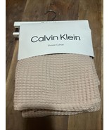Calvin Klein Waffle Solid Dusty Pink Shower Curtain Light Blue 70&quot; x 72&quot;... - $20.39 CAD