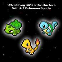 6IV ✨ Square Shiny ✨ Kanto Starters Pokemon Hidden Abilities Master Balls Bundle - $5.99