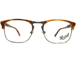 Persol Eyeglasses Frames 8359-V 96 Terra di Siena Brown Silver Square 53-19-145 - £74.14 GBP