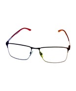 Fila Mens Gunmetal Red Rectangle Metal Eyewear Frame VF9943. 0SRH. 54mm - £53.07 GBP