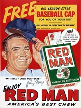 3485.Red Man Best Chew.Baseball Johnny Mize POSTER.Room Home Wall art decoration - £13.66 GBP+