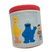 Sesame Street Soup Travel Dish with lid 4 in Tall 10.5 oz Red Lid Multic... - $8.90