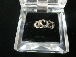 HEARTS Vintage RING in Sterling Silver - Open Work - Size 8 1/4 - FREE S... - $23.00