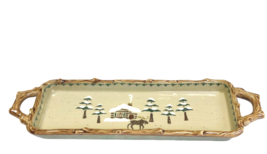 Sonoma Lifestyles LODGE 15 X 4  Serving Tray Trees Log Cabin Moose Discontinued - £15.39 GBP