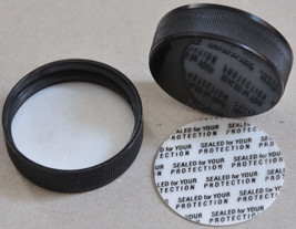 Black ribbed 38mm plastic cap tamper proof seal liner bottle closure 50 ... - £10.24 GBP