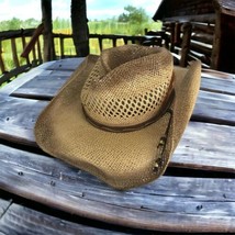 Charlie 1 Horse Hat Co. Sombrero Reno Cowboy Stiff Brown Western Feather... - $48.20