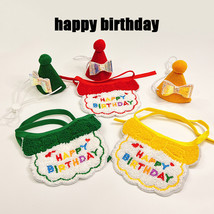 Pet Birthday Hat, Cat Collar, Dog Bib Birthday Ornament for Cats and Dogs - £12.73 GBP