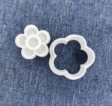 Five Petals Floral Polymer Clay Cutter and Stamp Set - £1.75 GBP+