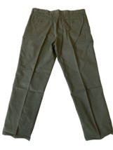 Amazon Essentials Olive Green Classic Twill Flat Front Pants Size 38W x 32L NWT - £11.20 GBP