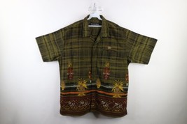 Vintage 90s Pelle Pelle Mens 2XL XXL Spell Out Baggy Fit Hawaiian Button Shirt - £59.16 GBP