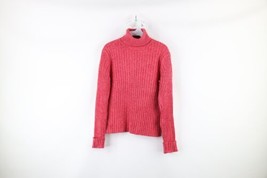 Vintage Eddie Bauer Womens Medium Angora Blend Ribbed Knit Turtleneck Sweater - £46.93 GBP