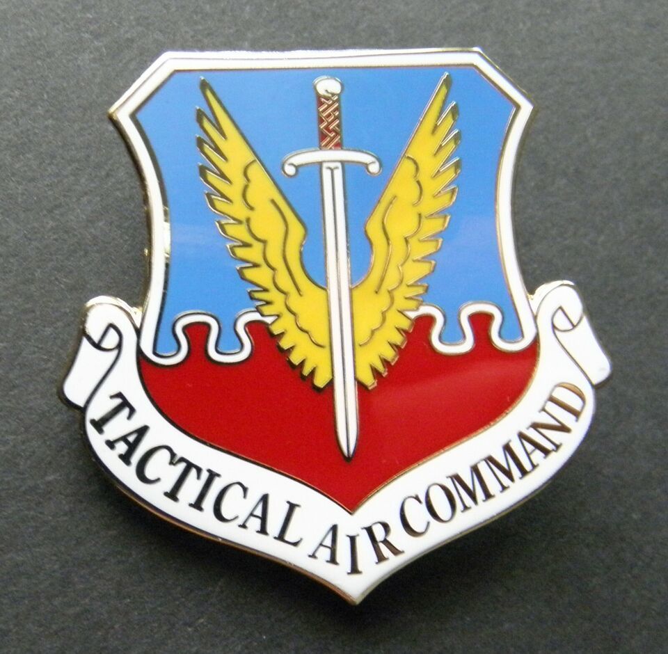 TACTICAL AIR COMMAND USAF AIR FORCE LARGE LAPEL PIN BADGE 1.5 INCHES