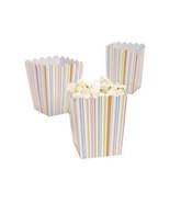 24 Pastel Stripe Striped Popcorn Boxes “You’re a Hoot” Shower Party Favors - £6.47 GBP