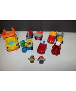 lot Fisher Price Little People construction Worker figures Trucks Tow Do... - £11.89 GBP