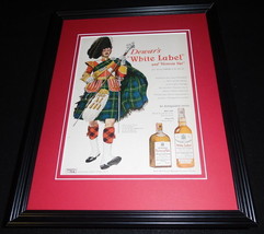 1951 Dewar&#39;s White Label Whisky Framed 11x14 ORIGINAL Vintage Advertisem... - £39.56 GBP