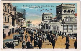 Postcard Boardwalk View Showing Million Dollar Pier Atlantic City New Jersey - £2.72 GBP