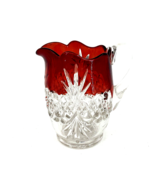 Tarentum's Atlanta Ruby Royal Crystal Creamer Stained circa 1894-1898  Glass Co - £11.86 GBP