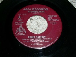Roger Daltrey Avenging Annie 45 Rpm Record Vinyl MCA Promotional - $29.99