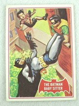 1966 Topps Batman Red Bat Puzzle Back Card #34A The Batman Baby Sitter bw-a - £7.83 GBP