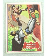 1966 Topps Batman Red Bat Puzzle Back Card #34A The Batman Baby Sitter bw-a - £7.85 GBP