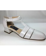 Easter Spring Joel Parker Womens Shoes 6.5 AAAA Narrow White T Strap Hee... - $577.61 MXN