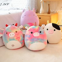 Colorful Pig Unicorn Cat Cow Plush Soft Doll Stuffed Pillow Decorate Kids Gift - £27.13 GBP