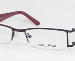 ALFA 1021 C2 Plum Lunettes Métalliques Monture Demi Cerclée 51-18-135mm ... - $43.06