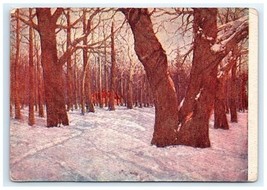 Soviet Winter Forest Painting Approach of Spring Artist K. J. Kryzhitsky - $5.95