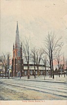 Elmira New York Ny ~ Trinità Chiesa Neve Scene ~1909 PSMK-S F Iszard Foto - £7.19 GBP