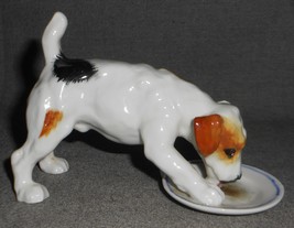 VINTAGE Royal Doulton JACK RUSSELL TERRIER Eating Dinner #HN1158 MADE IN... - $79.19