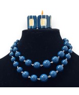 Croft &amp; Barrow Midnight Blue Bead Necklace Bracelet Set NEW with Tags NWT - €11,22 EUR