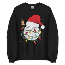 Funny Golfing Christmas Golf Ball Unisex Sweatshirt Black - £21.72 GBP+