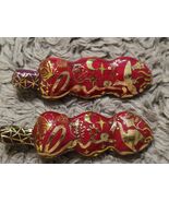 "The Heavy Hearts Club" enamel glam gold leaf clips.C.2025 - $27.00