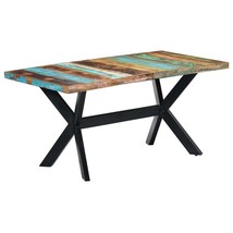 vidaXL Large Multicolor Reclaimed Wood Dining Table 63 x 31.5 - $344.49