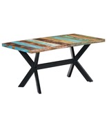vidaXL Large Multicolor Reclaimed Wood Dining Table 63 x 31.5 - $344.49