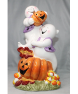 Signature Halloween Ghost Centerpiece Laughing Ghosts Smiling Jack O Lan... - £22.67 GBP