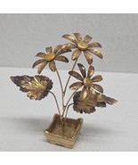 Vintage Metal Gold Tone Flower Daisy Statue - €33,98 EUR