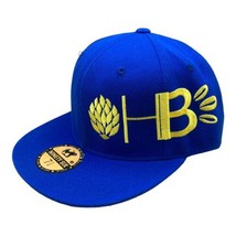 Headwear 96 HB Brewing Brewery Hops Retro Hat Size 7 1/4 Royal Blue Yell... - $22.27